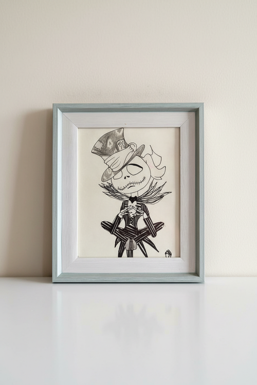 Jack Skellington hand drawn print
