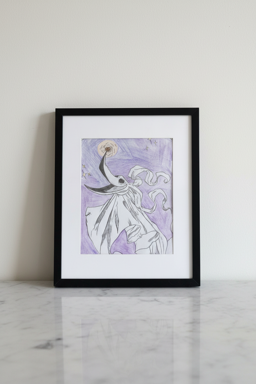 Zero hand drawn print